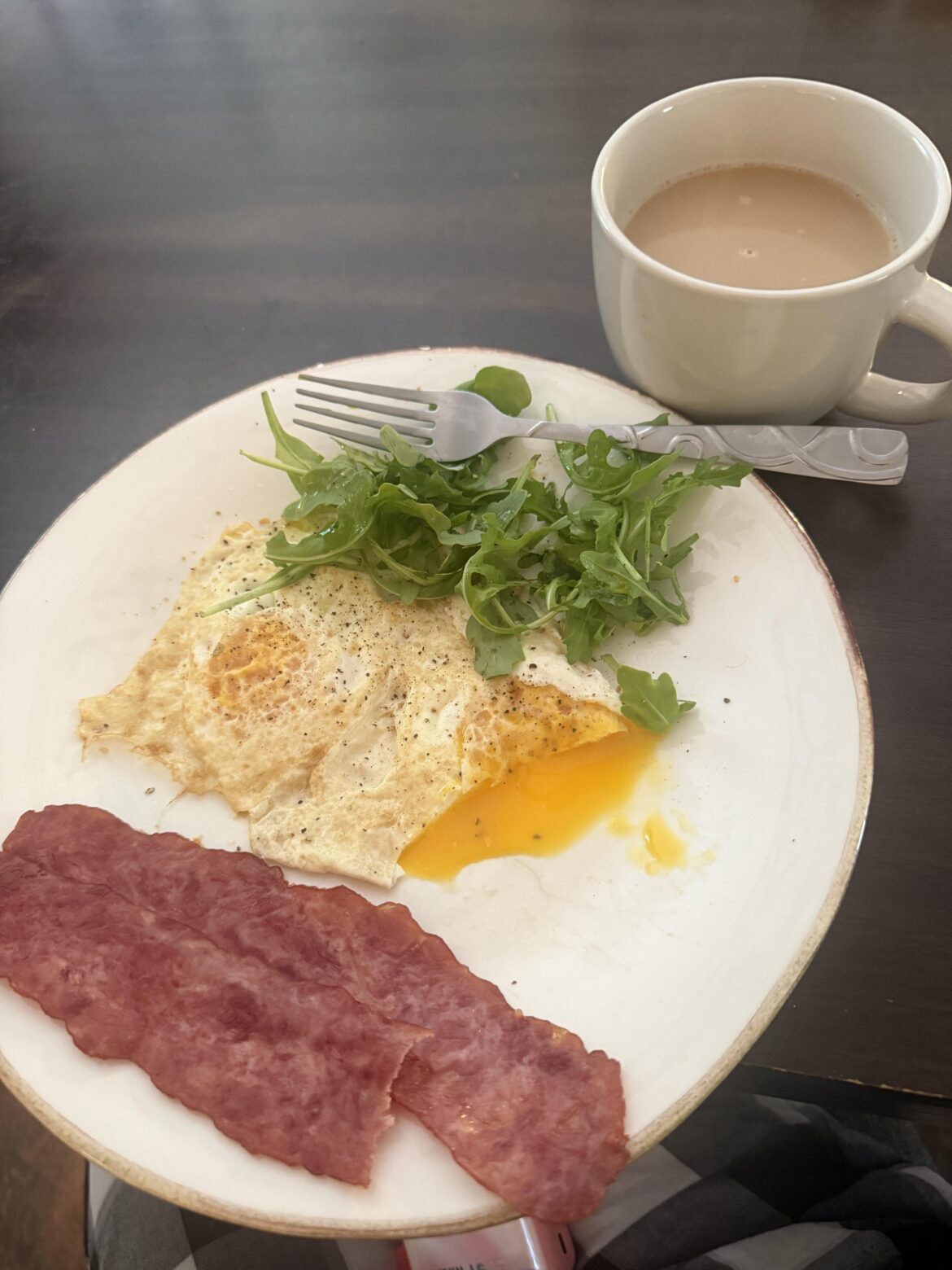 Trying to like eggs.