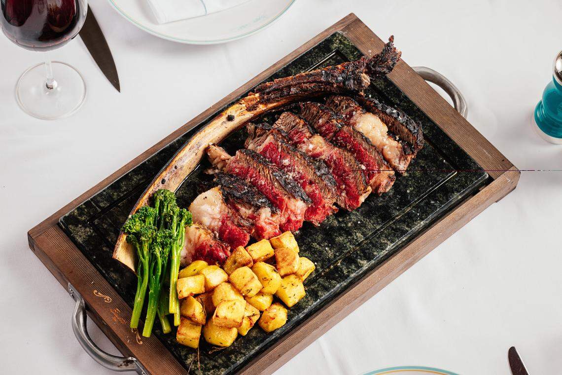 Wagyu Tomahawk at Signor Sassi in Hallandale Beach.