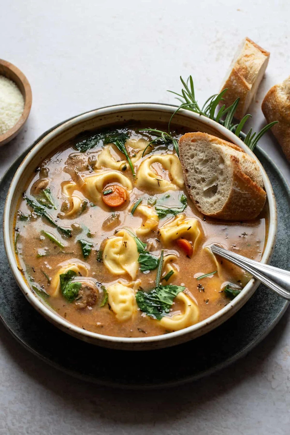 Tortellini Soup with Sausage - Photo Credit: Seasonal Cravings.