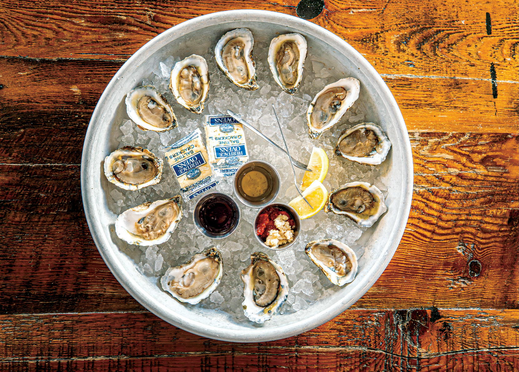 oysters on half shell