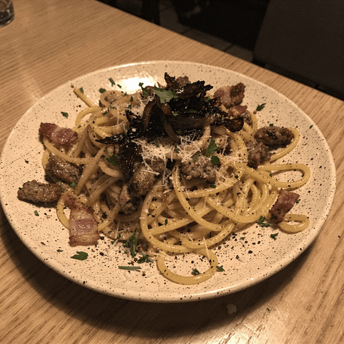 Caramelised Onion Spaghetti