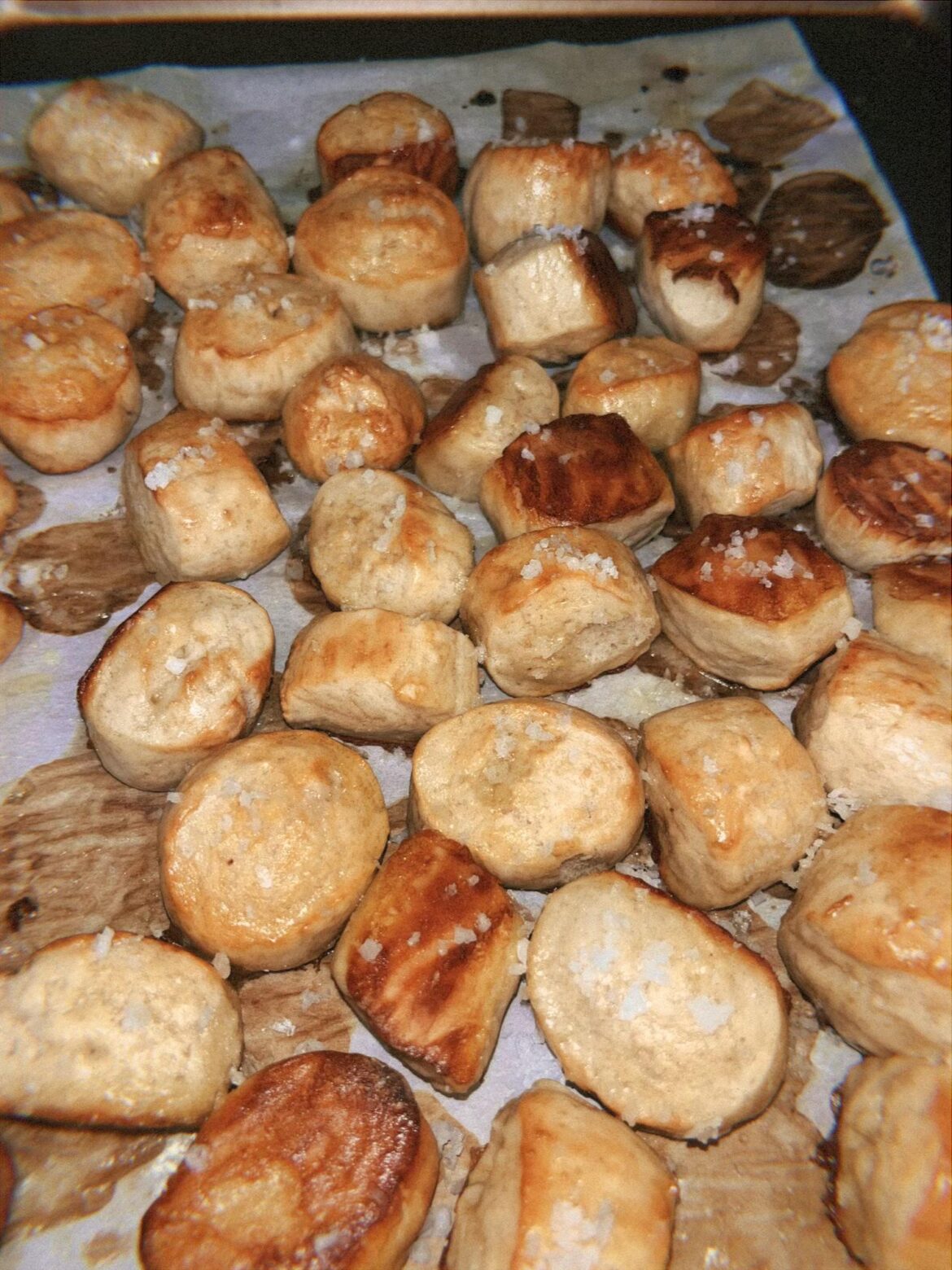 Discard pretzel bites