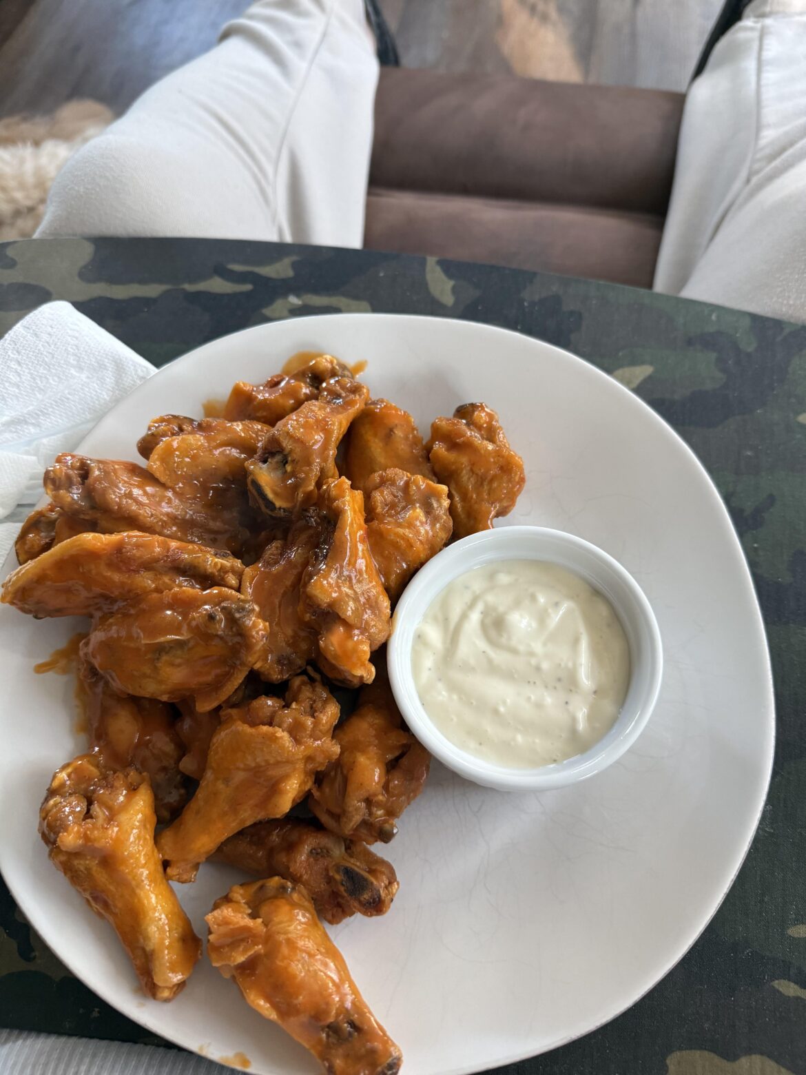 Ghost Pepper Wings with Blue Cheese