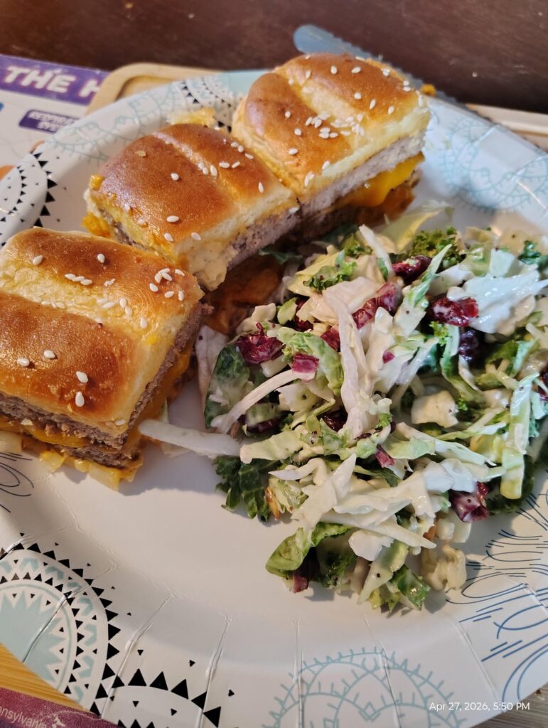 Sliders & salad