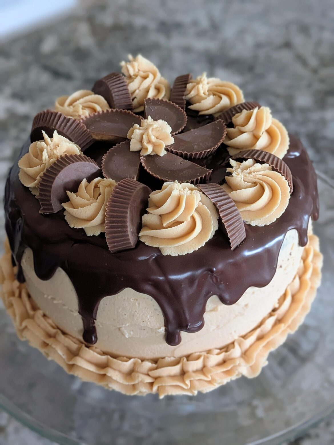 Reese's Cake for my daughter's 5th birthday!