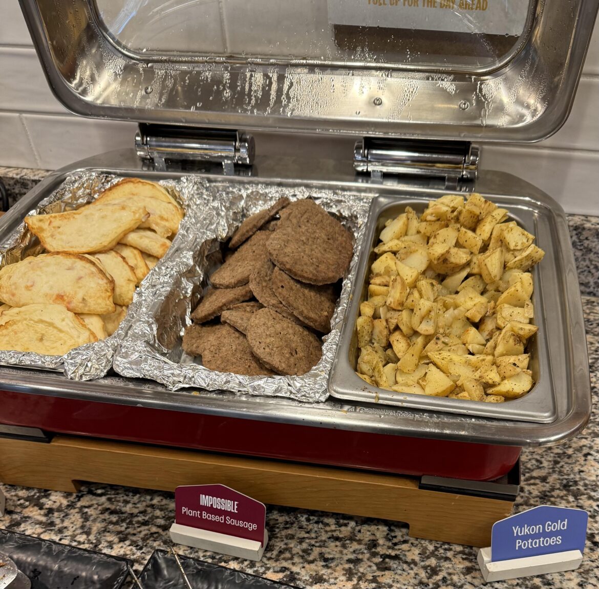 Vegan options at a hotel!