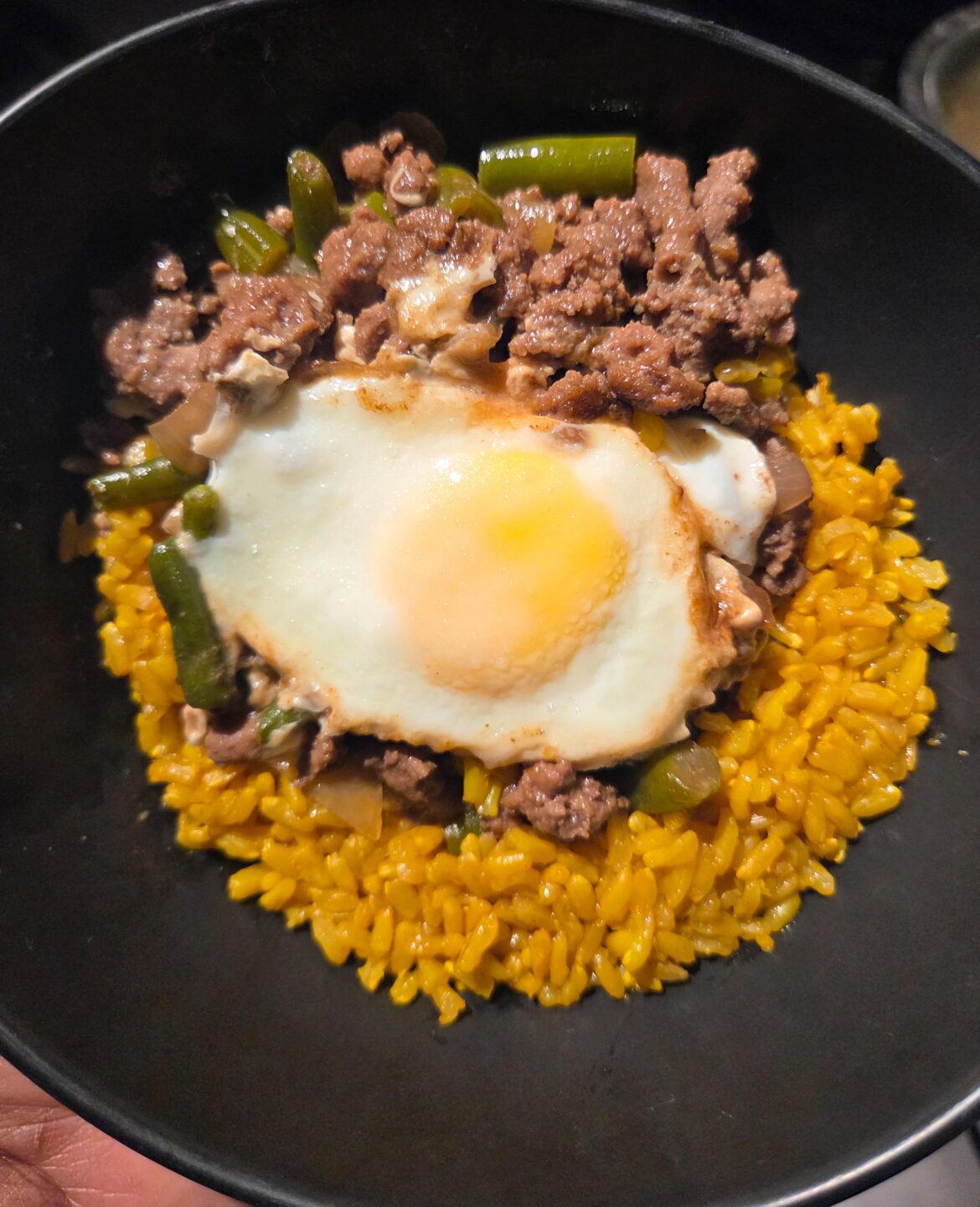 Homemade Cantonese Ground Beef & Rice