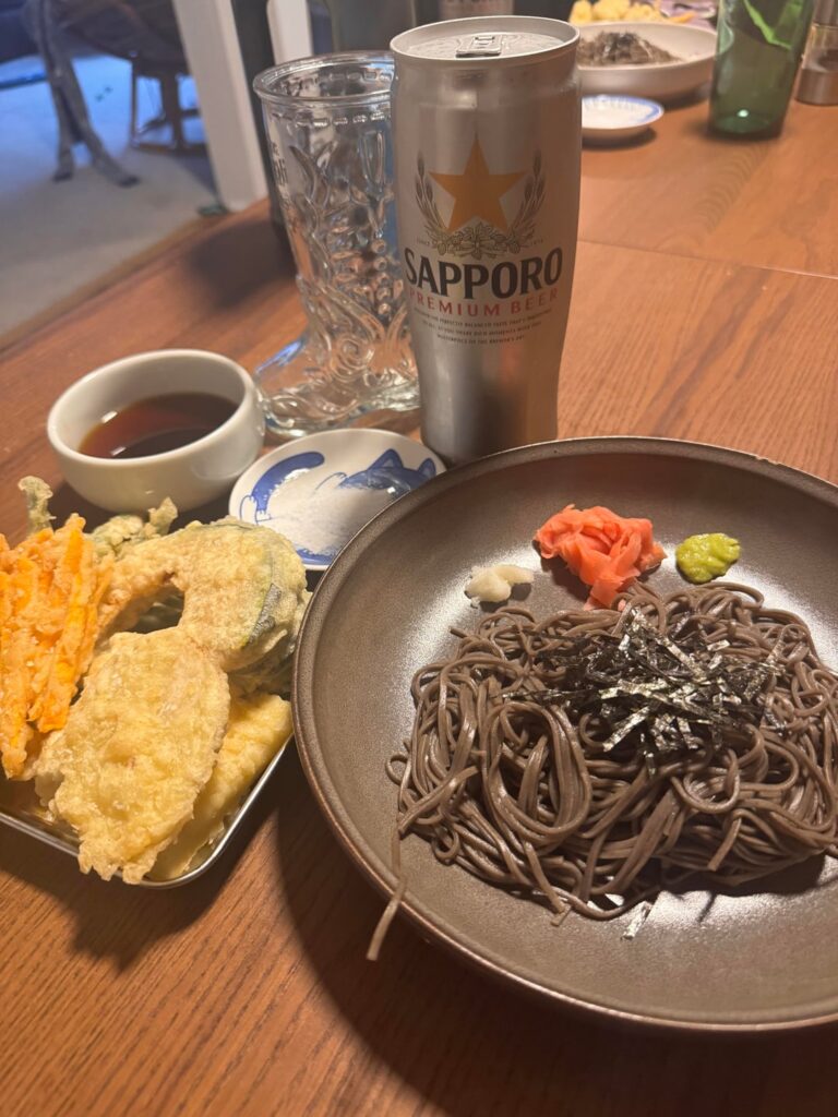 Vegan tensoba (and a beer)