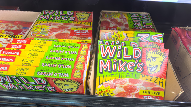 A selection of Wild Mike's Ultimate Pizza in a store