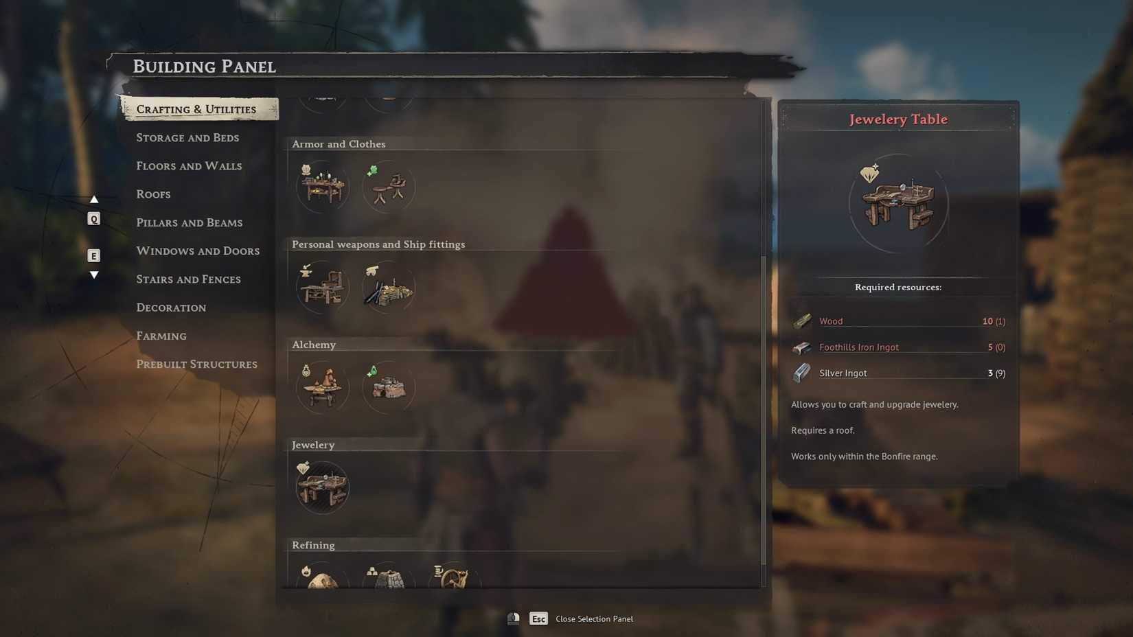 Windrose Crafting Station Jewelry