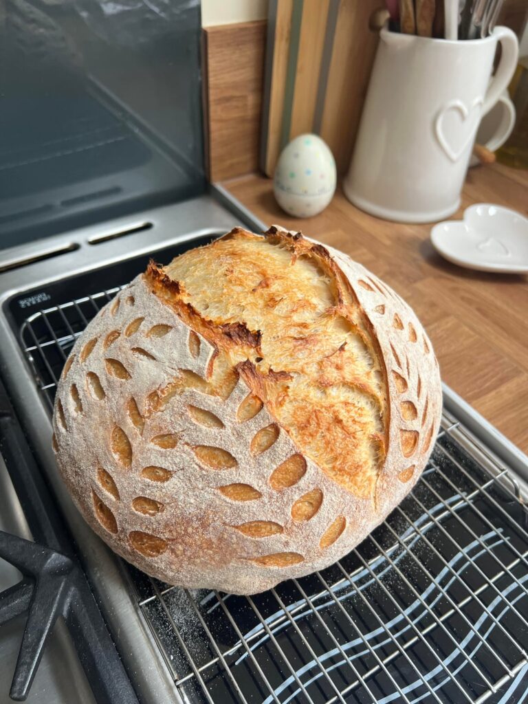 My 6th plain loaf, I tried a bigger recipe this time for a larger loaf, thoughts on the crumb?