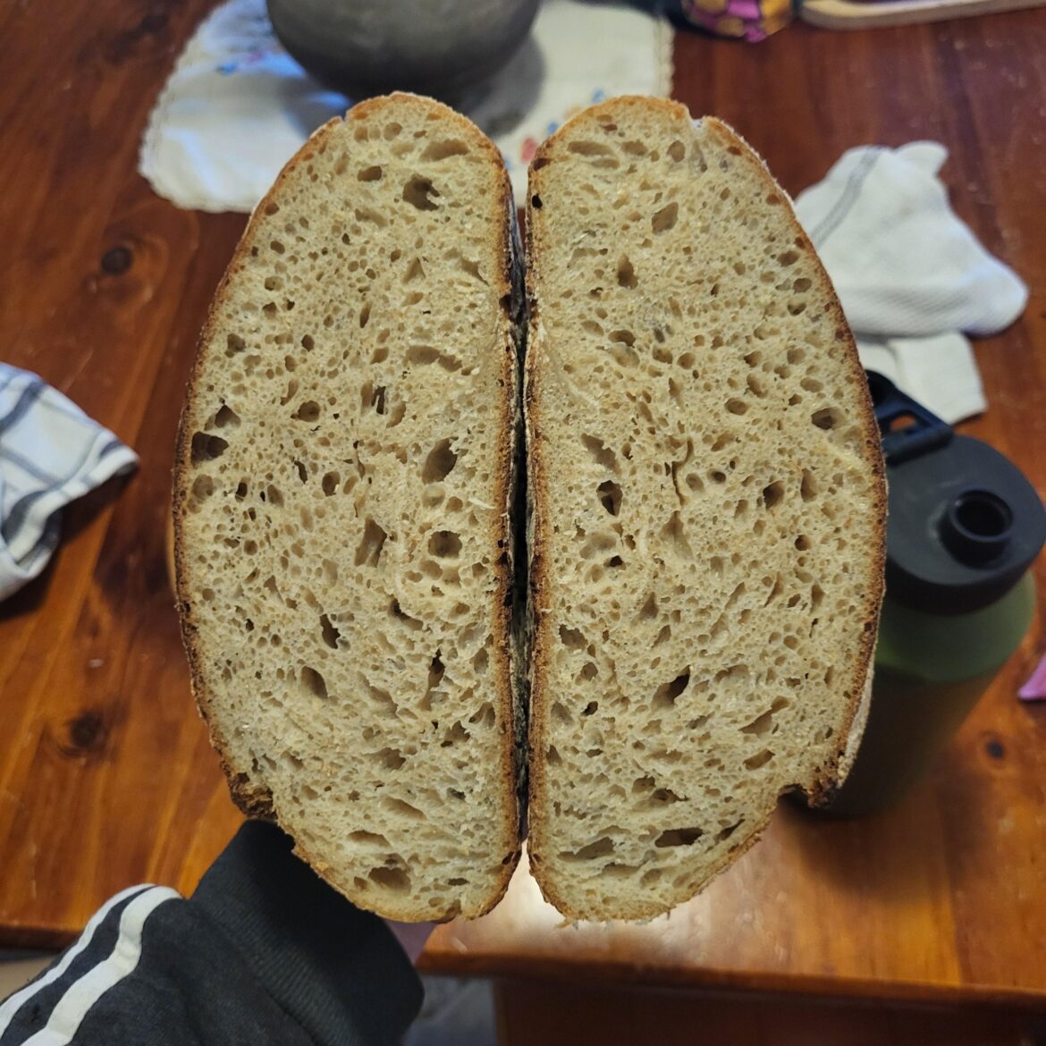 Absolute banger for my third loaf half and half whole wheat