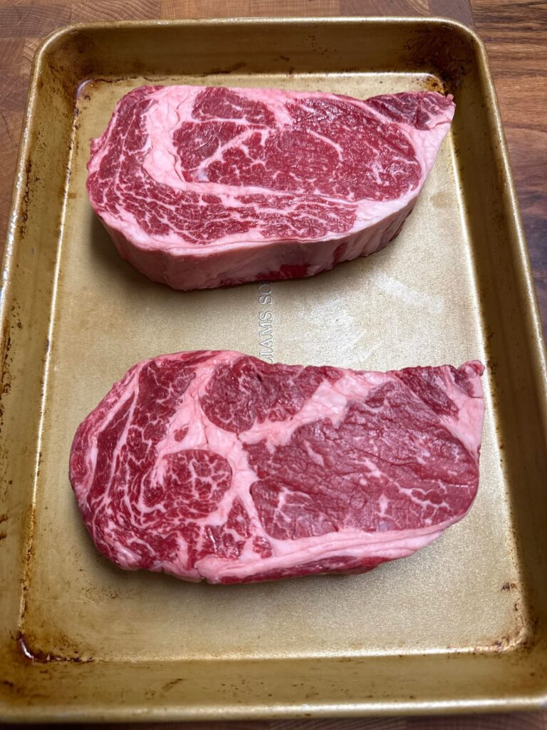 Ribeyes to celebrate a new job.