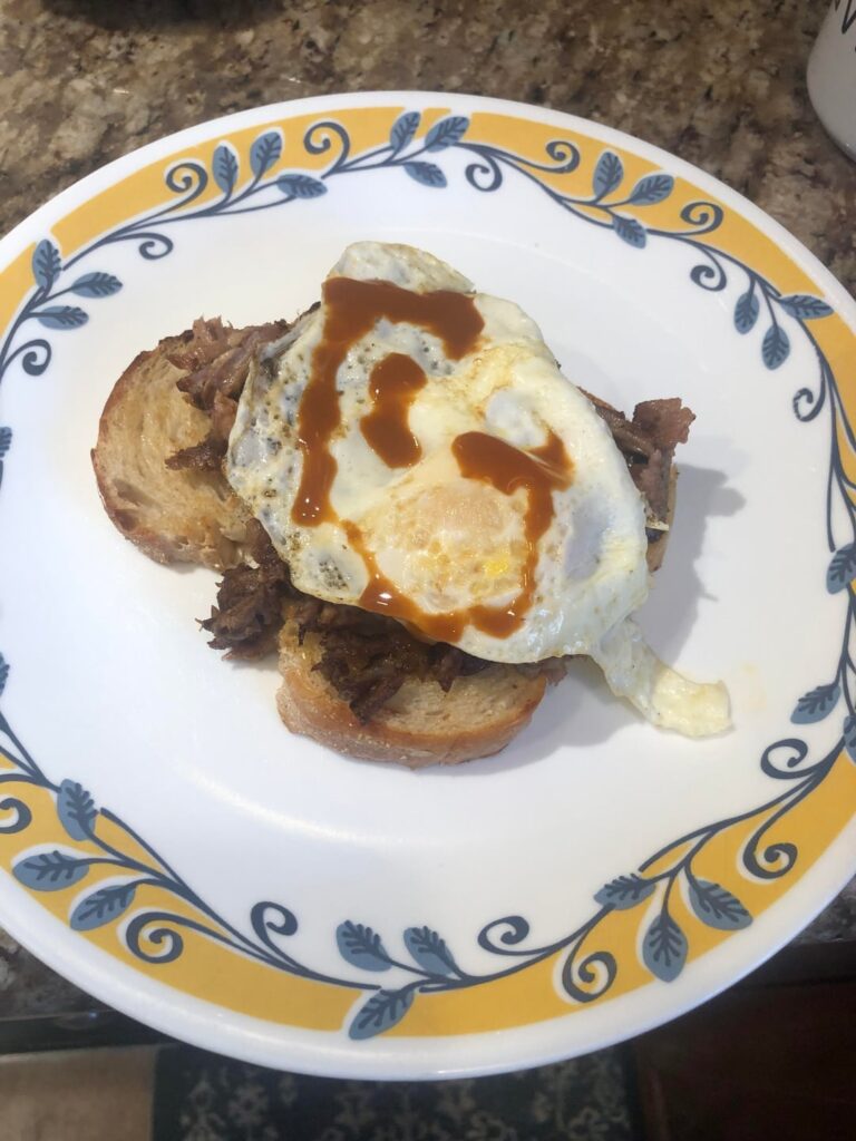 Sous Vide Rib Hash and Eggs