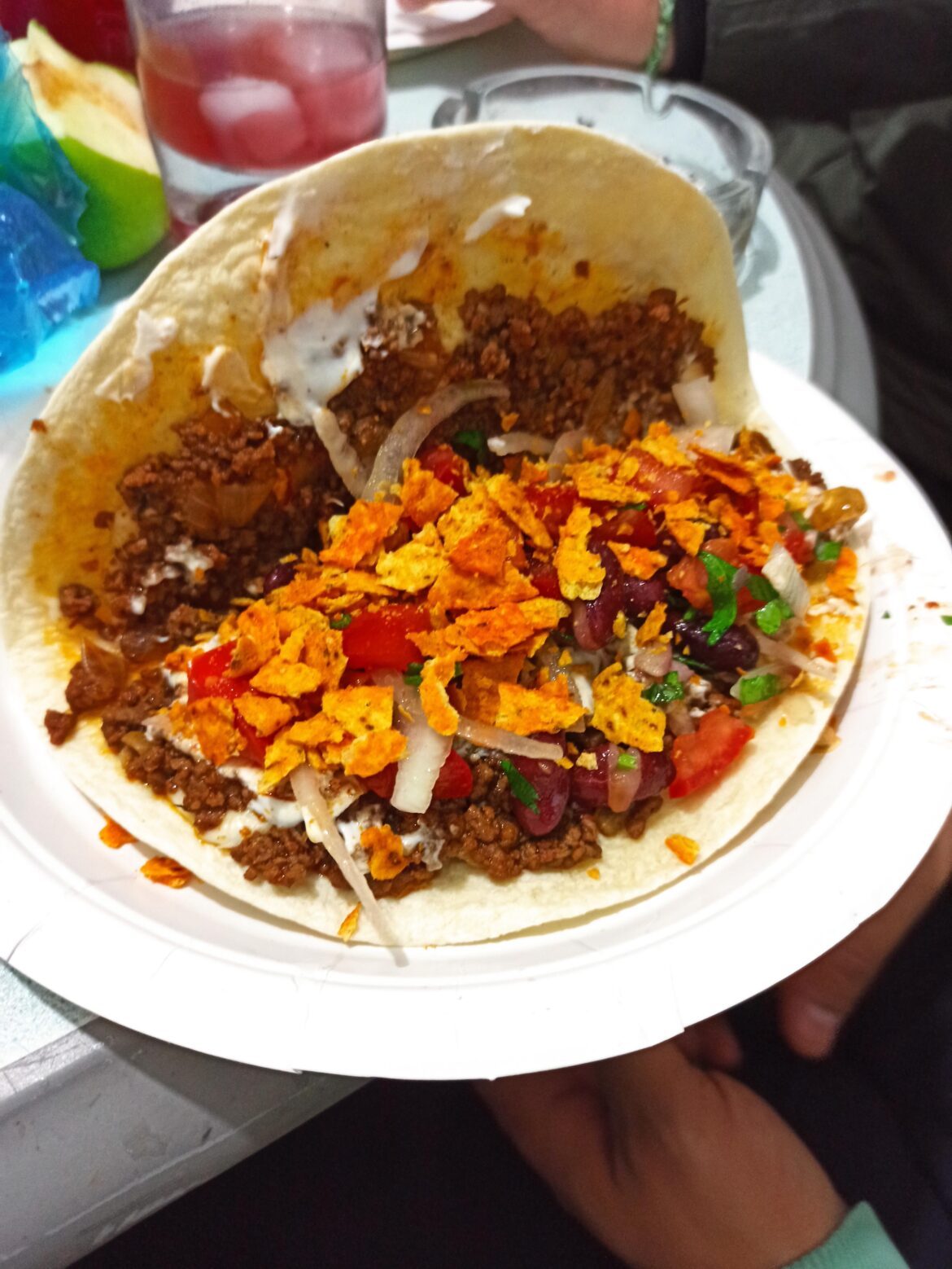 Homemade turkish taco