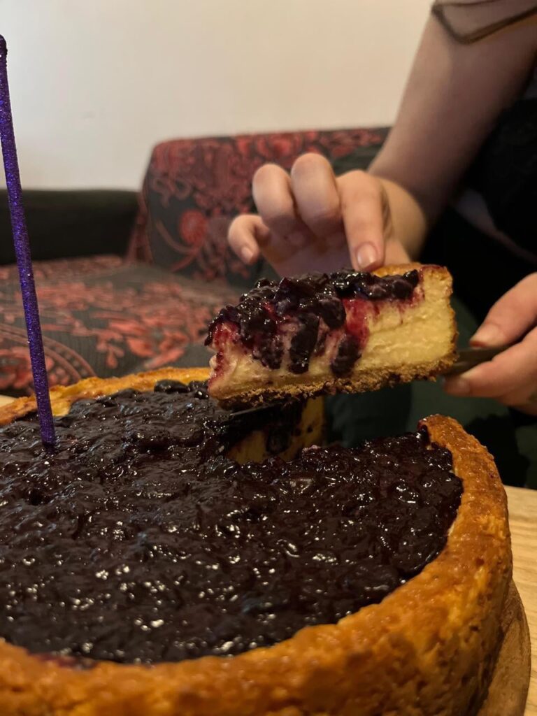 [Homemade] My first blueberry CheeseCake