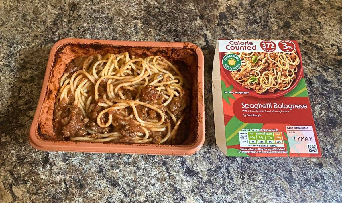 Calorie-Counted Spaghetti Bolognese from Sainsbury's