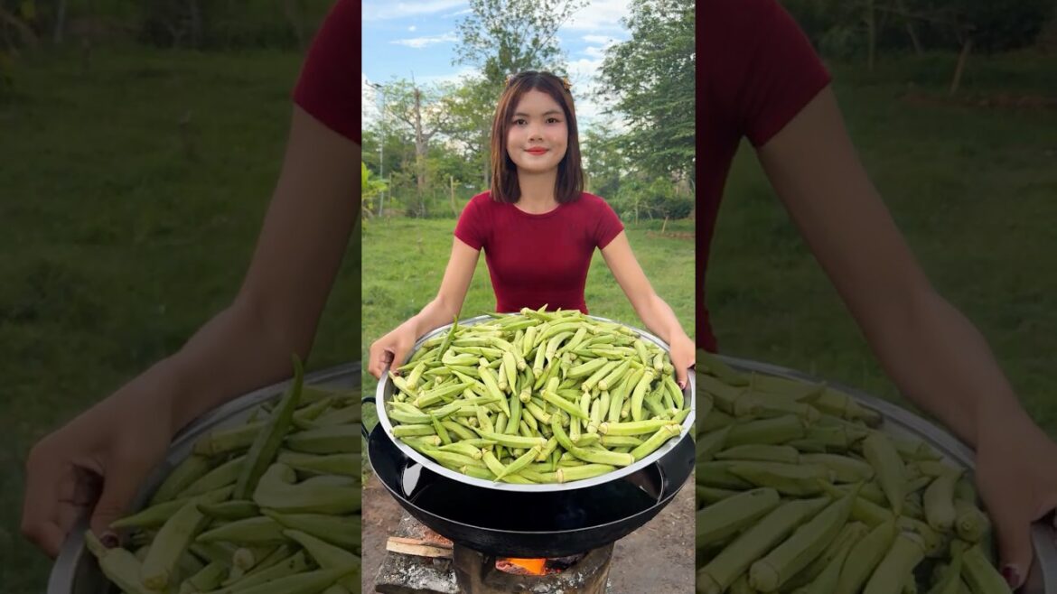 Cooking yummy deep fried crispy okra recipe