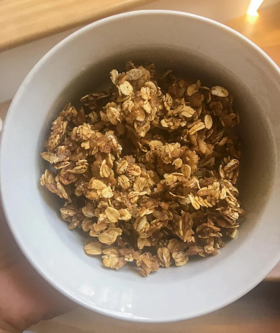 Bowl of granola with oats and nuts