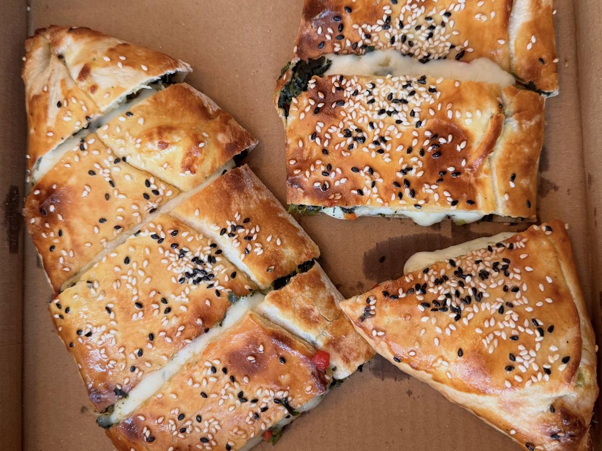 The spinach pide at Cafe Mediterranean, in Hyde Park.