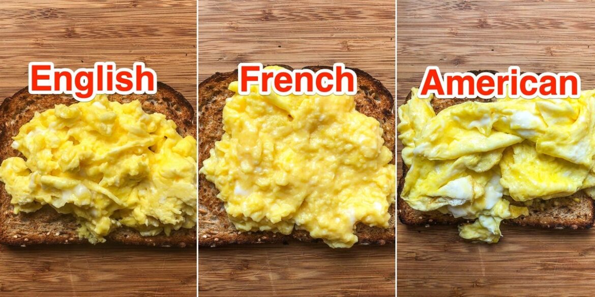 How Scrambled Eggs Differ Using English, French, and American Methods How Scrambled Eggs Differ Using English, French, and American Methods