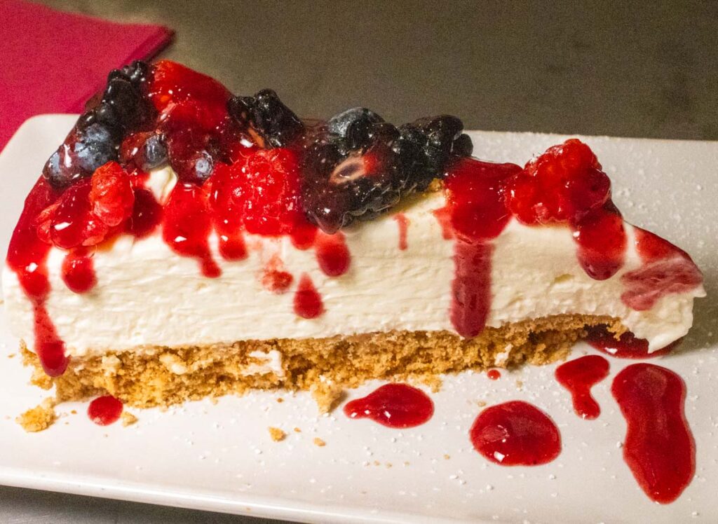 Cheesecake at Sbanco in Rome