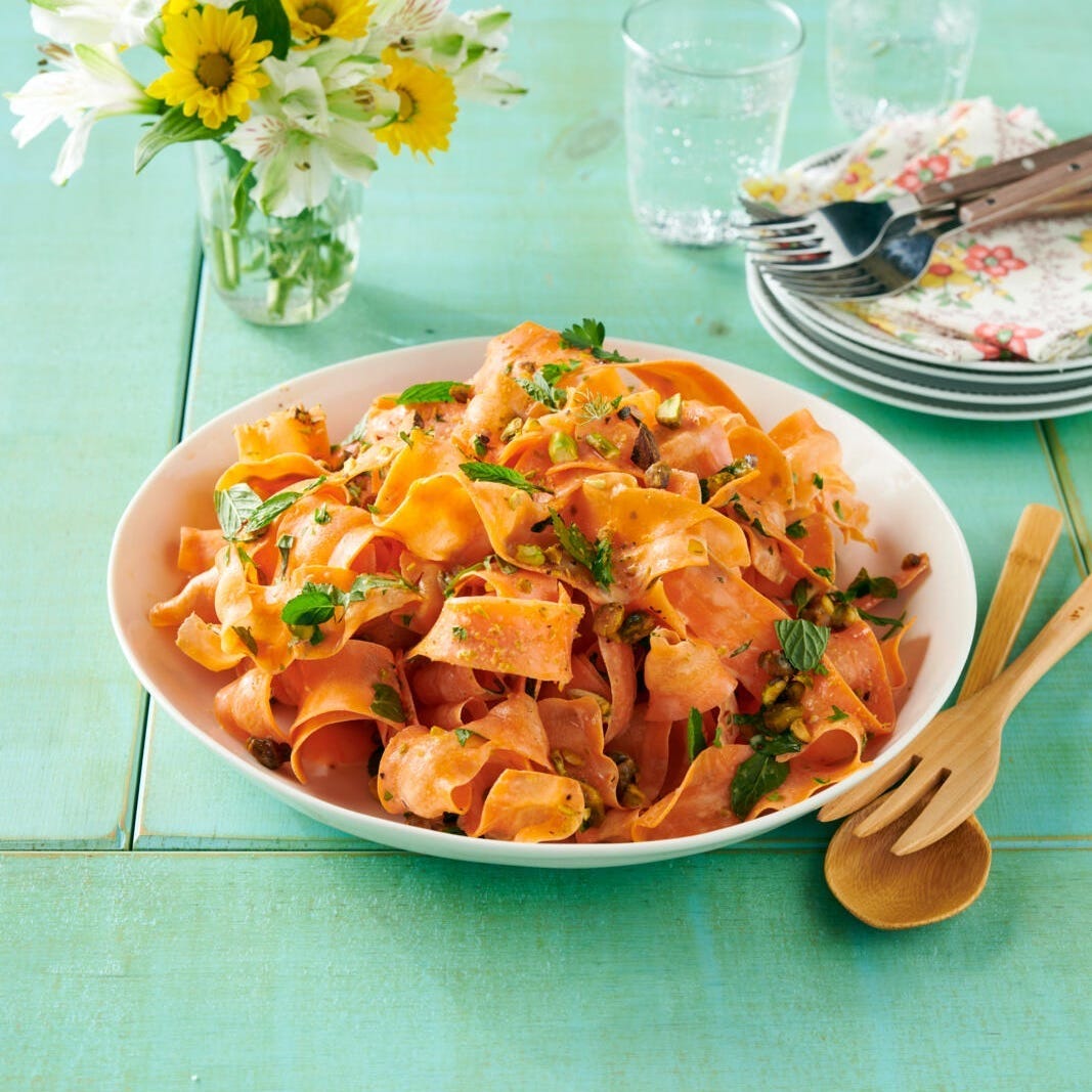 easter appetizers carrot ribbon salad
