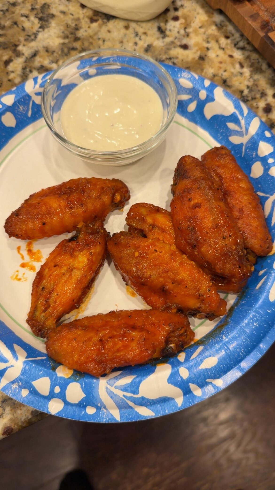 Hot orange pepper wings