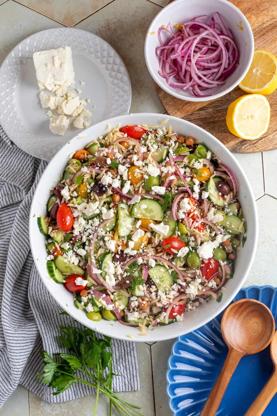 Greek Orzo Pasta Salad - Photo Credit: Seasonal Cravings.