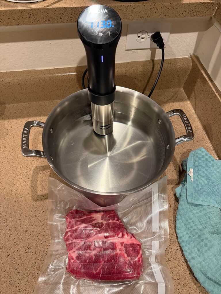 Chuck! 135f for 24hrs then seared 1 minute each side!!