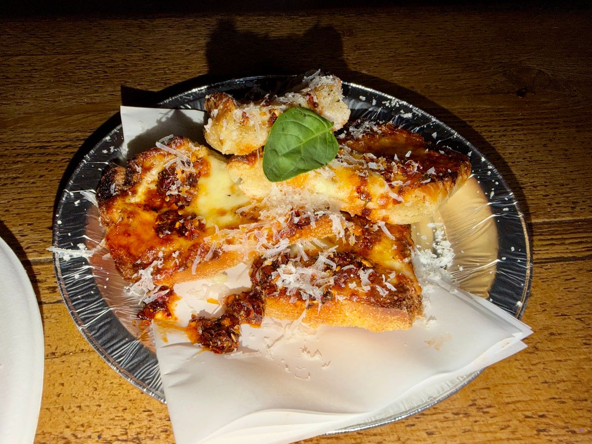 The cheesy chilli garlic bread