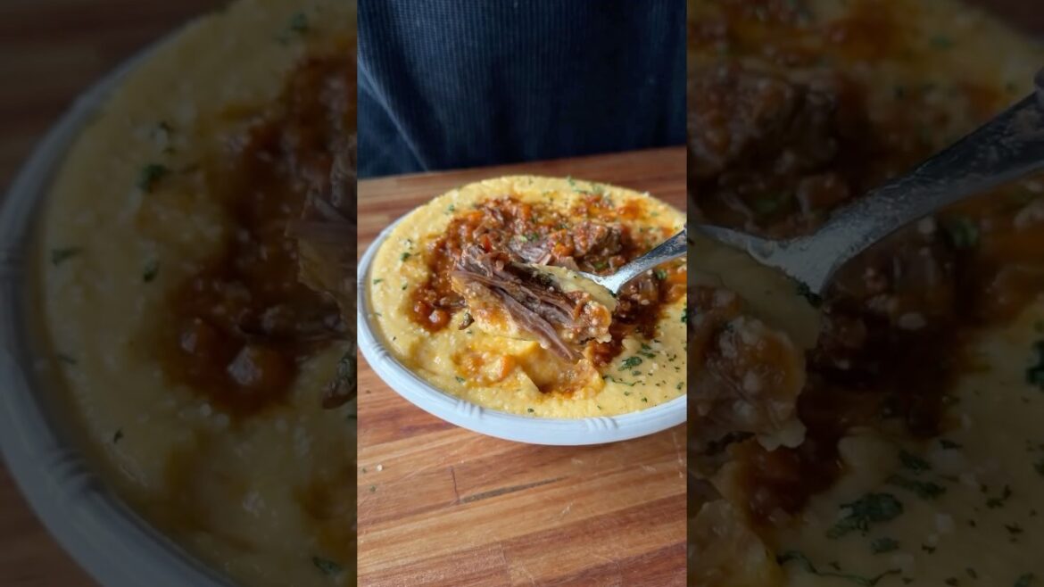 POLENTA DE CALABAZA + ESTOFADO: el combo del frío #shorts POLENTA DE CALABAZA + ESTOFADO: el combo del frío #shorts