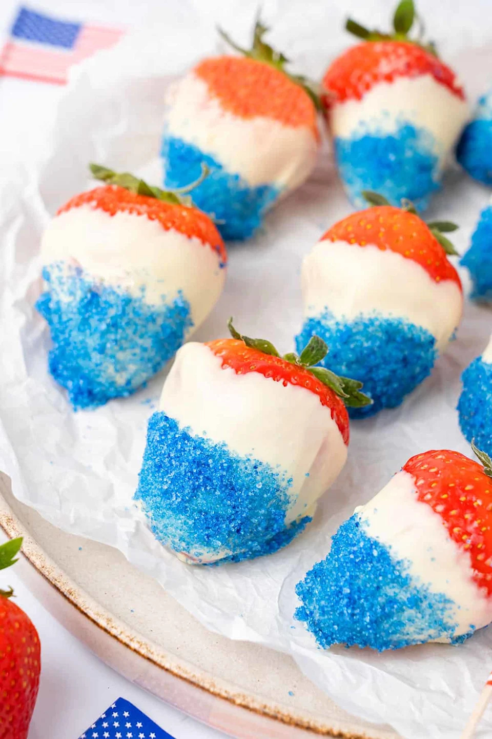 4th of July Strawberries - Photo Credit: Spatula Desserts.