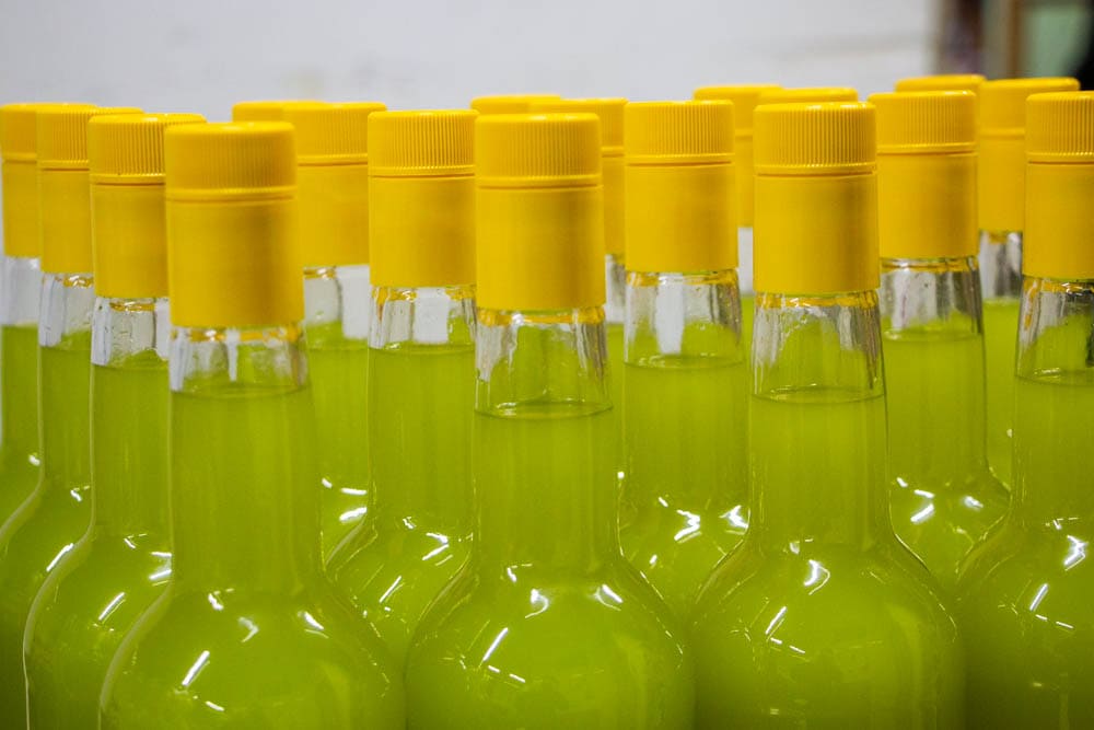 Limoncello Bottles in Naples