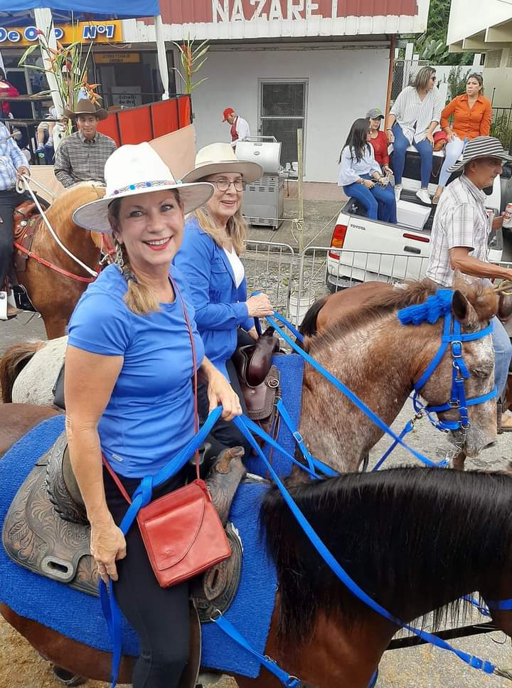 Former Sonoma resident Margie Brooke rides her horse in a...