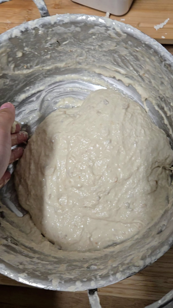 Sourdough won’t hold shape. Sourdough won't hold shape.