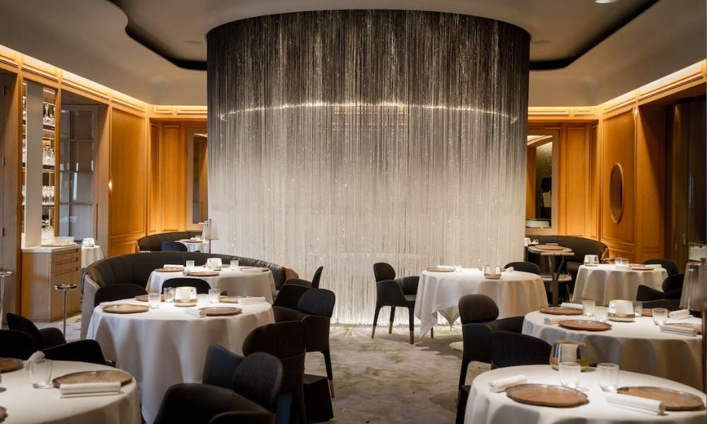 dining room at alain ducasse