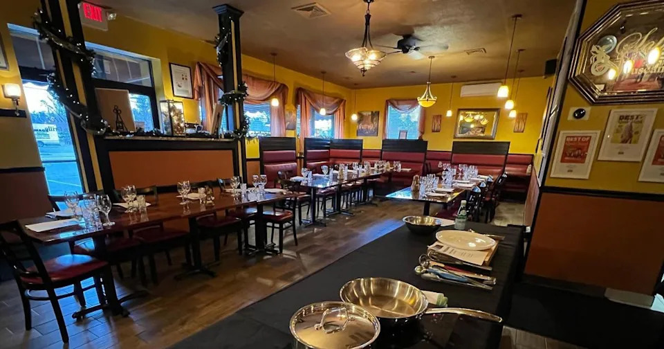 The small cozy interior of Sophia's Tuscan Grille, an Italian American restaurant in Warwick, Rhode Island
