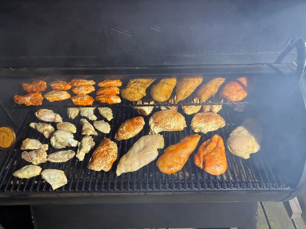 Had chicken thighs in the fridge. Wanted a couple more choices from the rest of the bird. Pro 34.