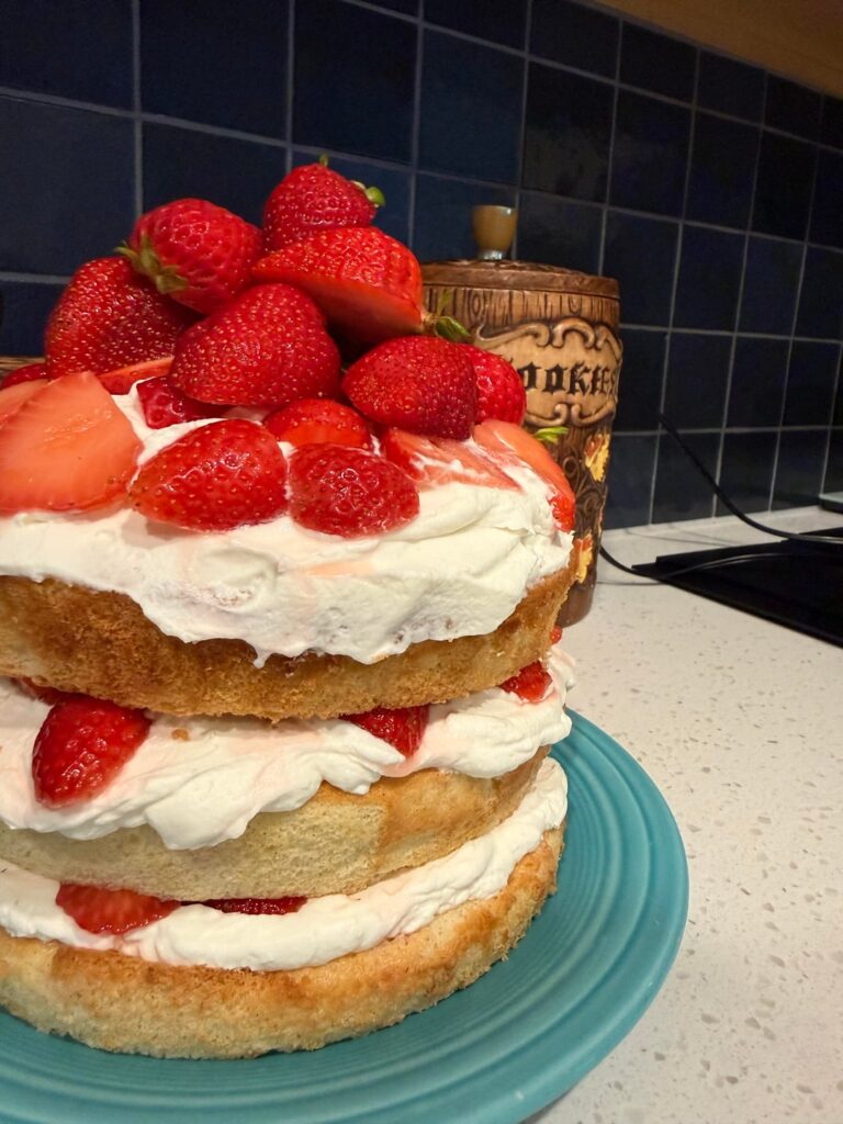 Sally’s Strawberries & Champagne Chiffon Cake