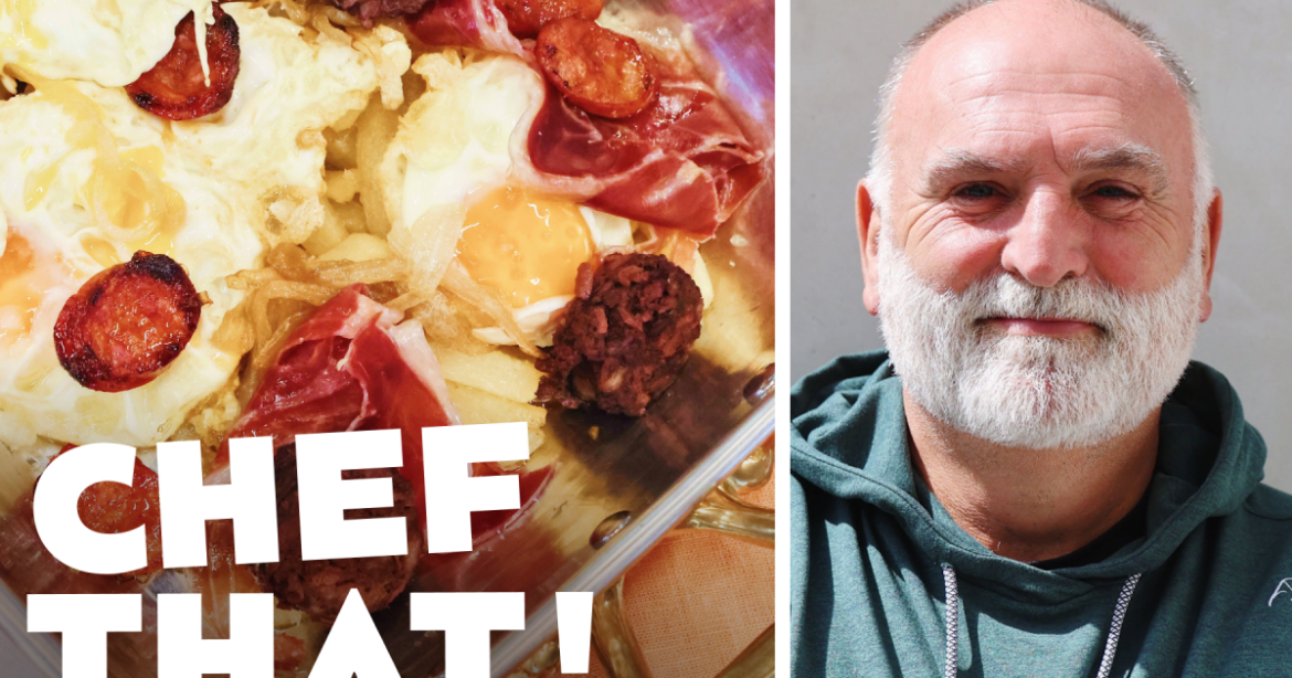 Watch José Andrés ‘Chef That!’ Olive-Oil Fried Eggs and Potatoes Watch José Andrés 'Chef That!' Olive-Oil Fried Eggs and Potatoes