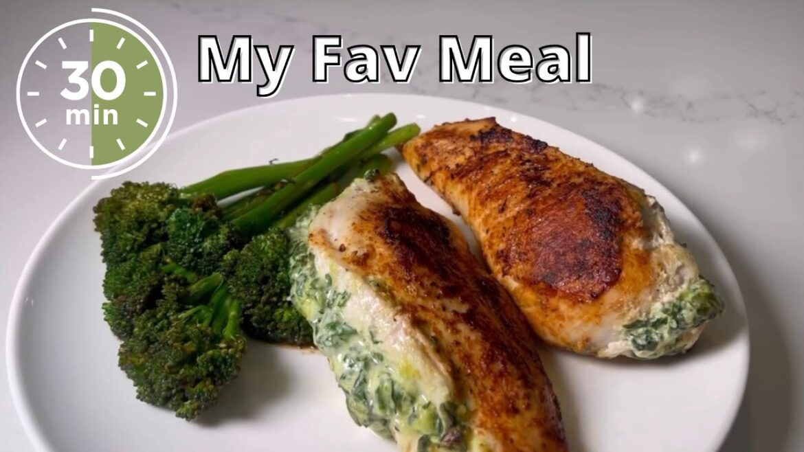 30 Minute High Protein Creamy Spinach Stuffed Chicken (Low Carb, Easy Dinner) 30 Minute High Protein Creamy Spinach Stuffed Chicken (Low Carb, Easy Dinner)