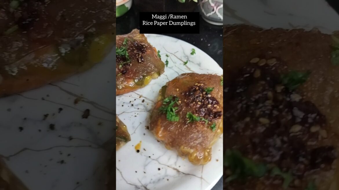 Ramen Rice Paper Momo #momo #ramen #food #recipe #shorts #easy #youtubeshorts