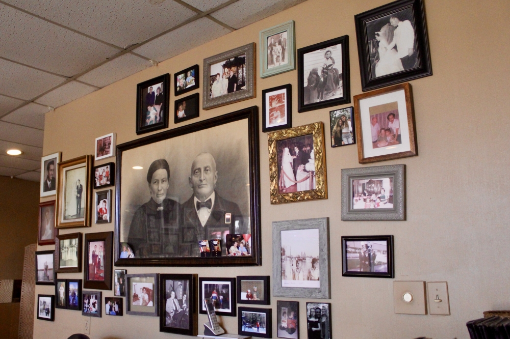 wall with picture frames