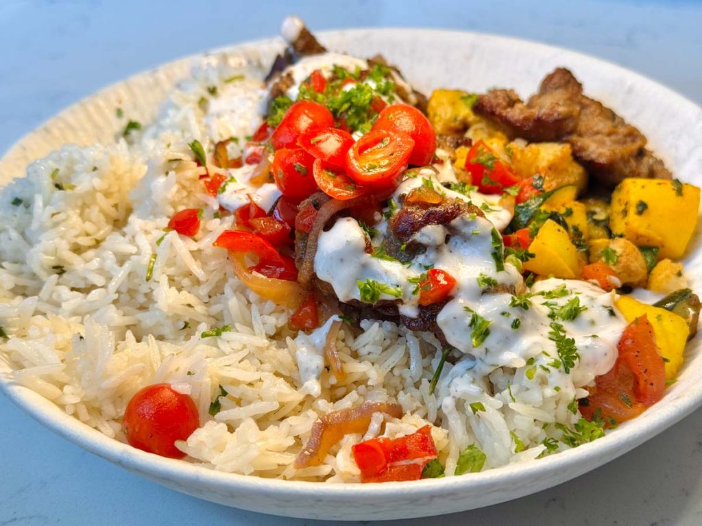 Big bowl with lamb
