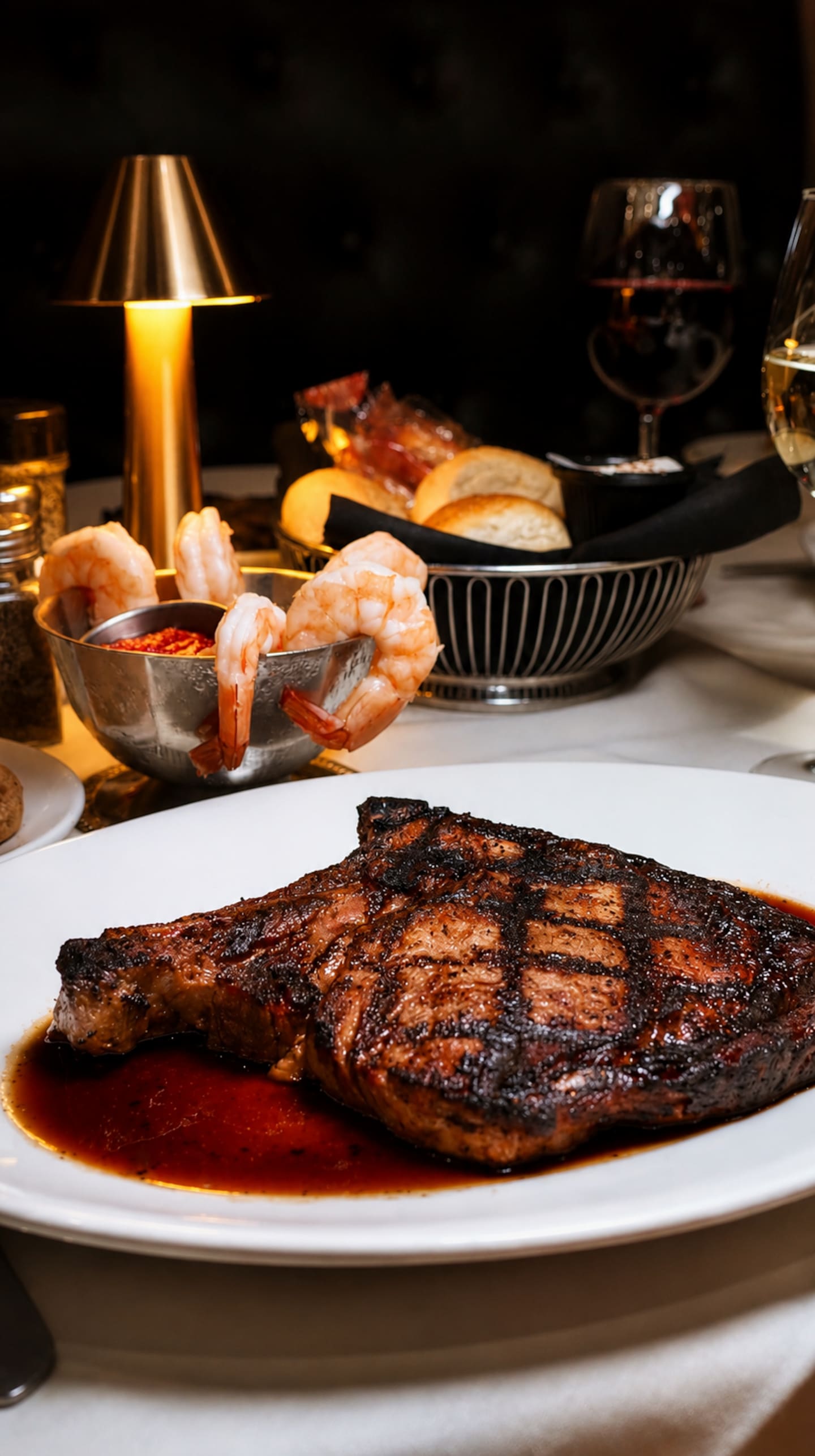 A meal prepared by Tom's Steakhouse
