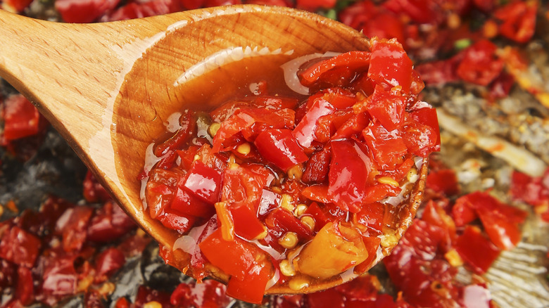 Spoonful of pepper relish