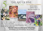 July 23-26: SCAA ‘Art of Five 5 Women, 5 Visions’ Pop Up Art Exhibition