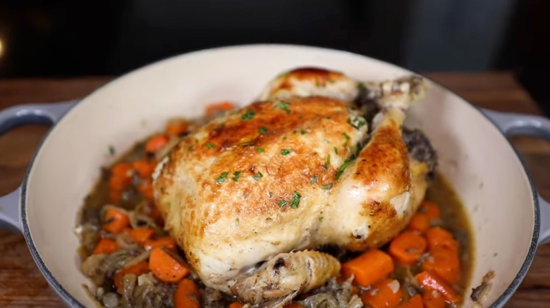Poulet poele a l'estragon