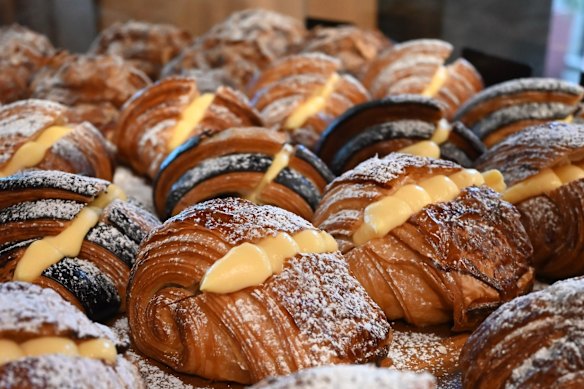 Custard croissants.